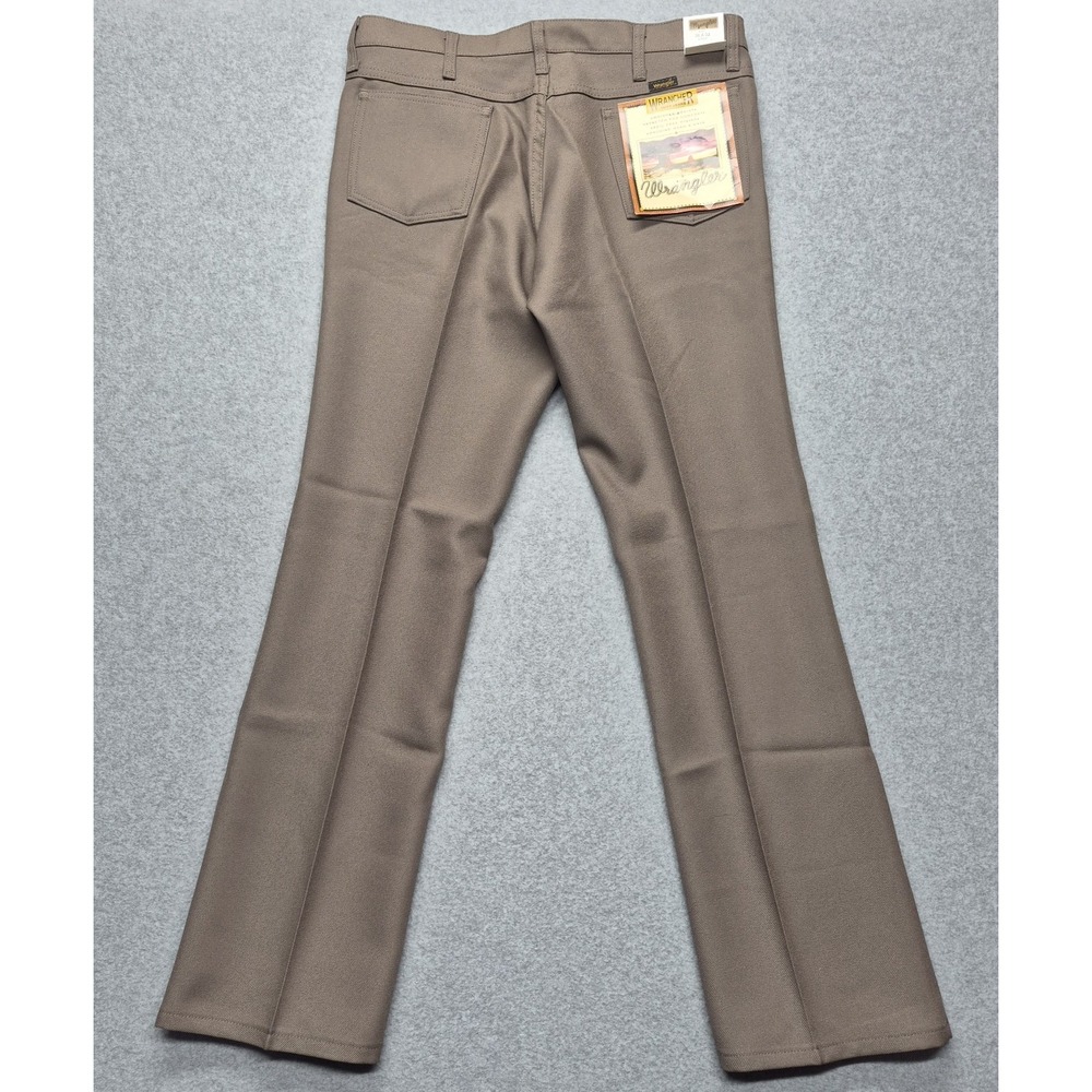 Vintage Wrangler Wrancher Jeans Mens 36x32 Birch Tan Bootcut Cowboy Pants NWT